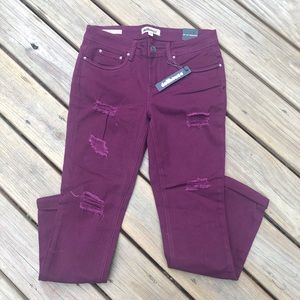 Dollhouse cuffed ripped jeans